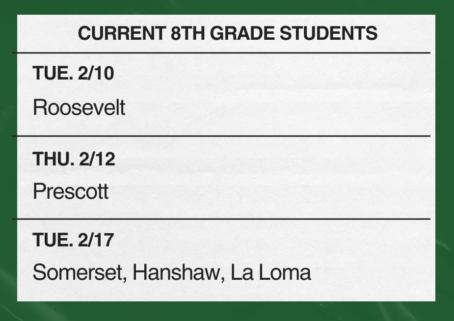 Junior High Schedule