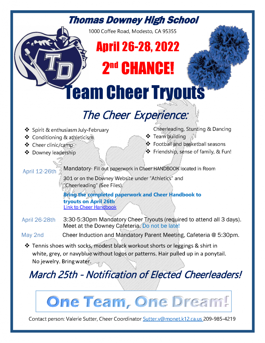 Cheer tryouts flyer