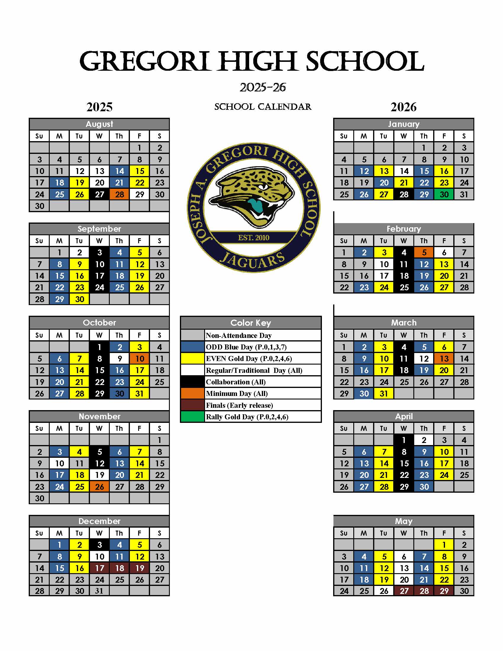 GHS 25-26 Calendar (available as PDF also)