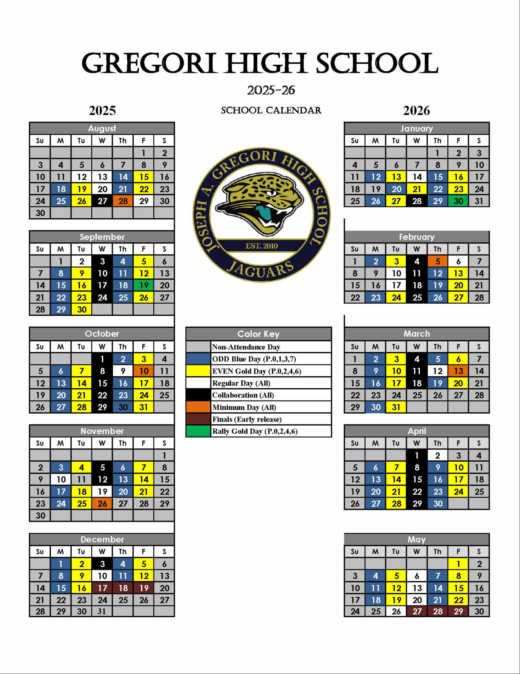 GHS 25-26 Calendar (available as PDF also)