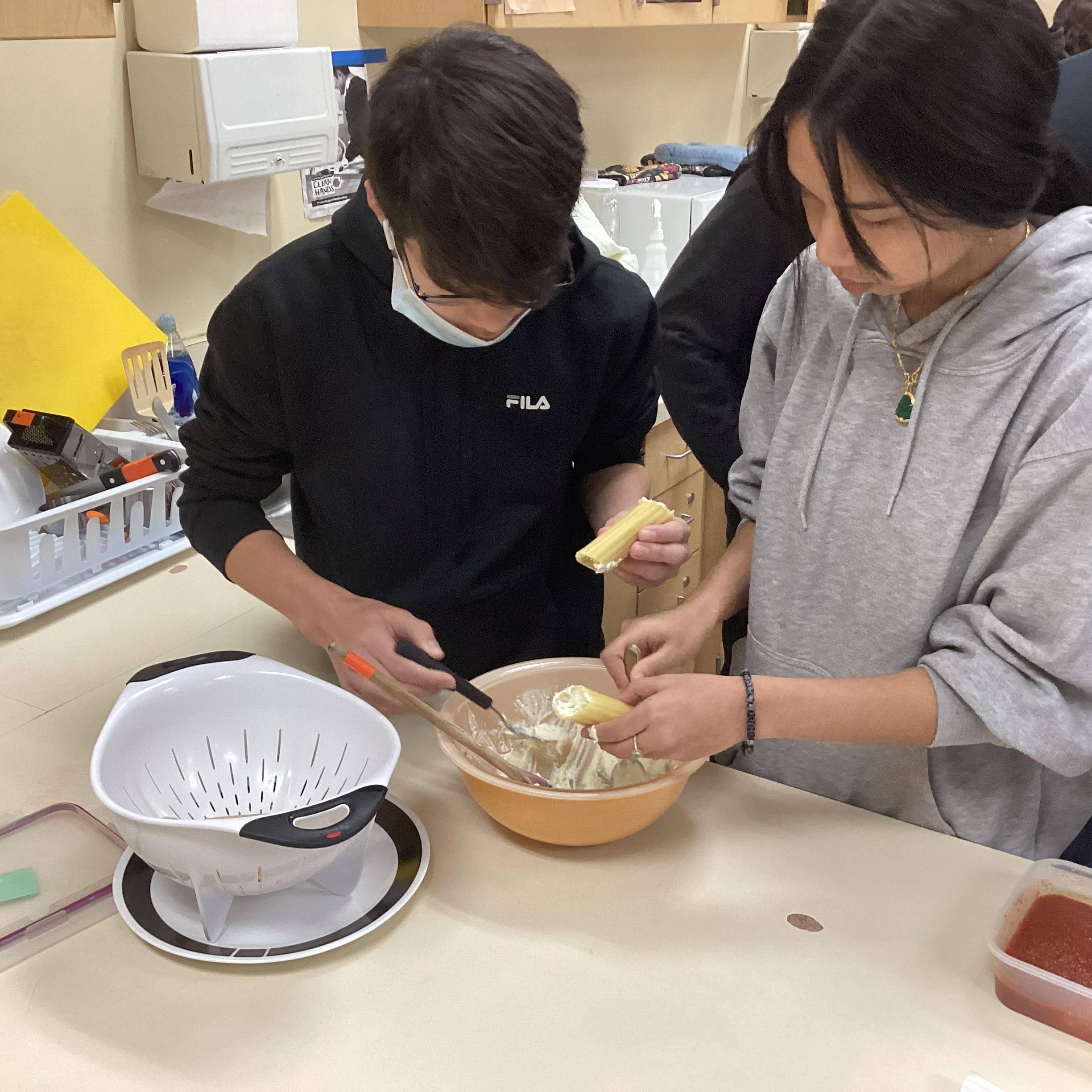 students cooking