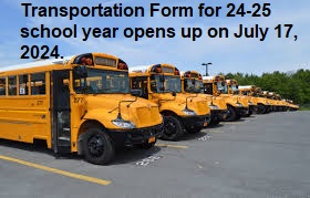 Transportation Form Opens on July 17th!