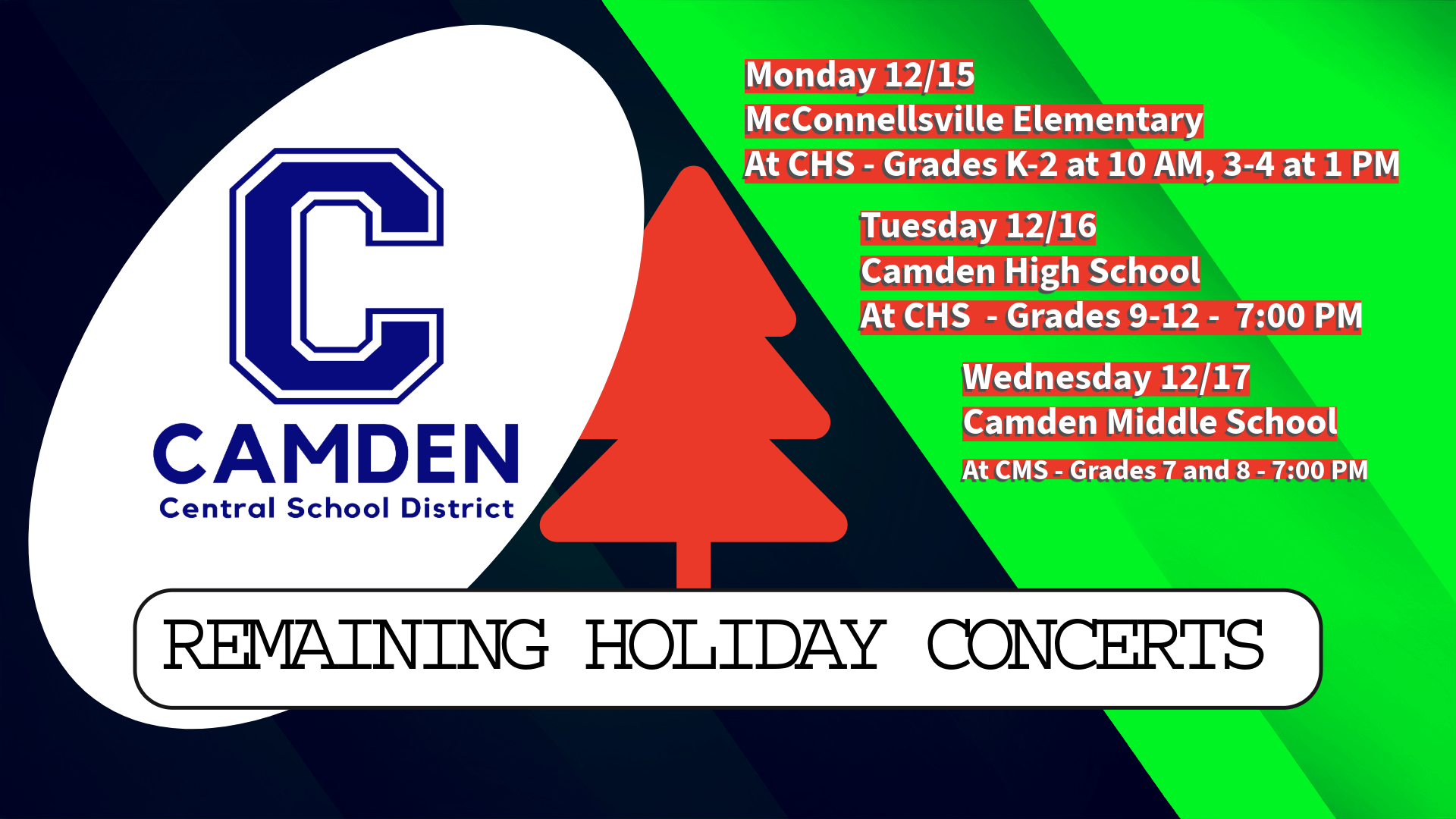 Upcoming Holiday Concerts