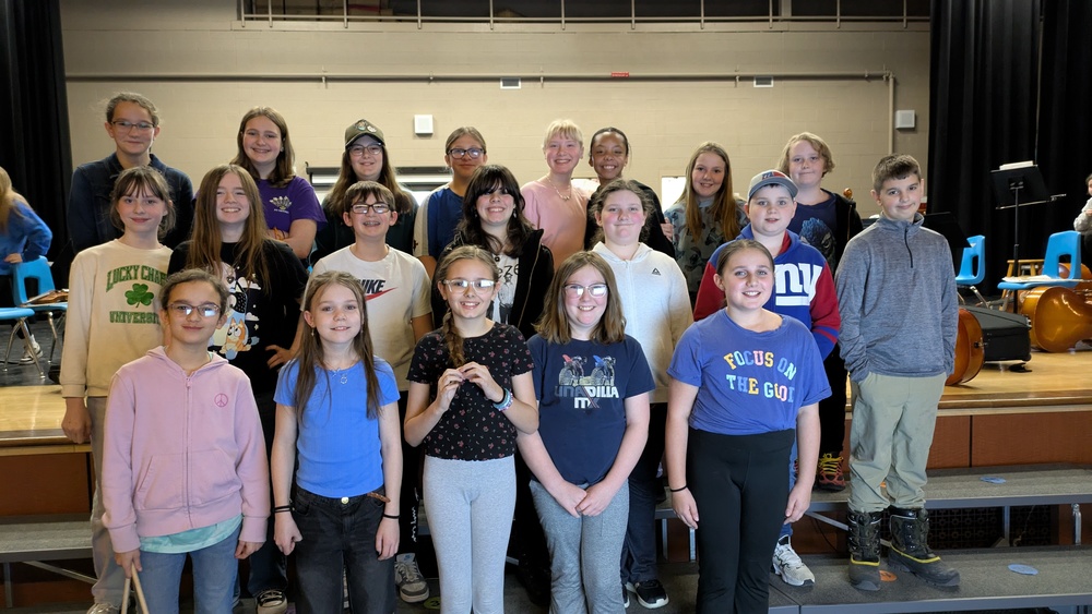Group photo of all-county music festival participants