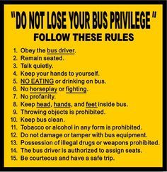 Bus rules