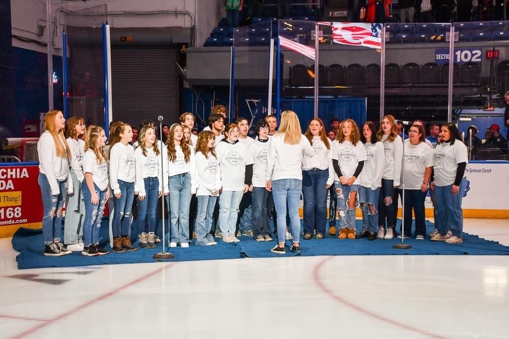 CHS Choir At Hockey Game