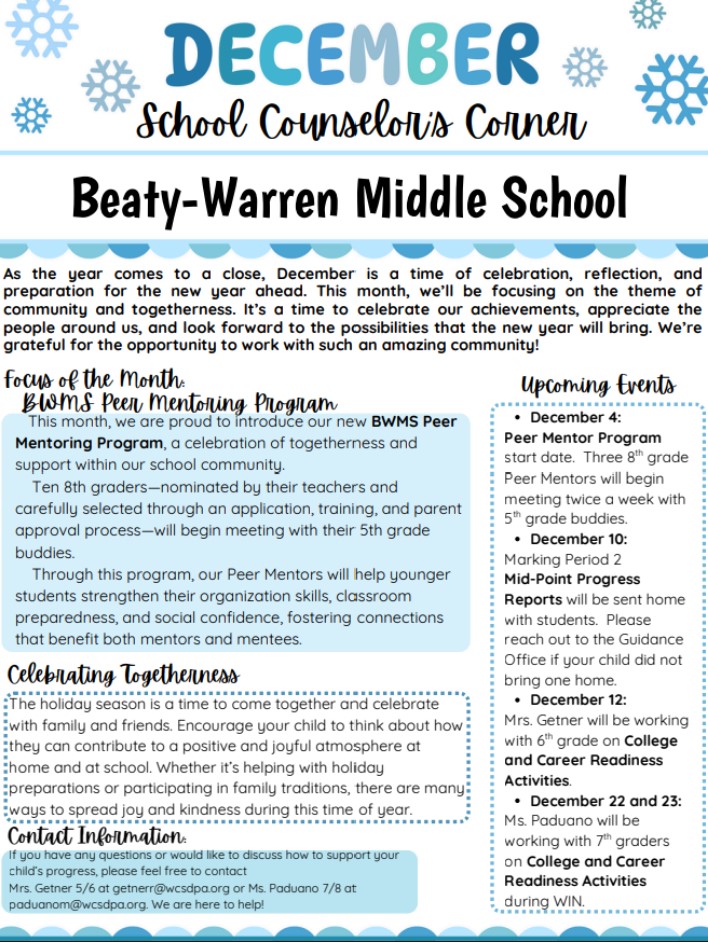 December  Newsletter