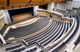 aerial shot of auditorium 