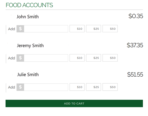 food account balances