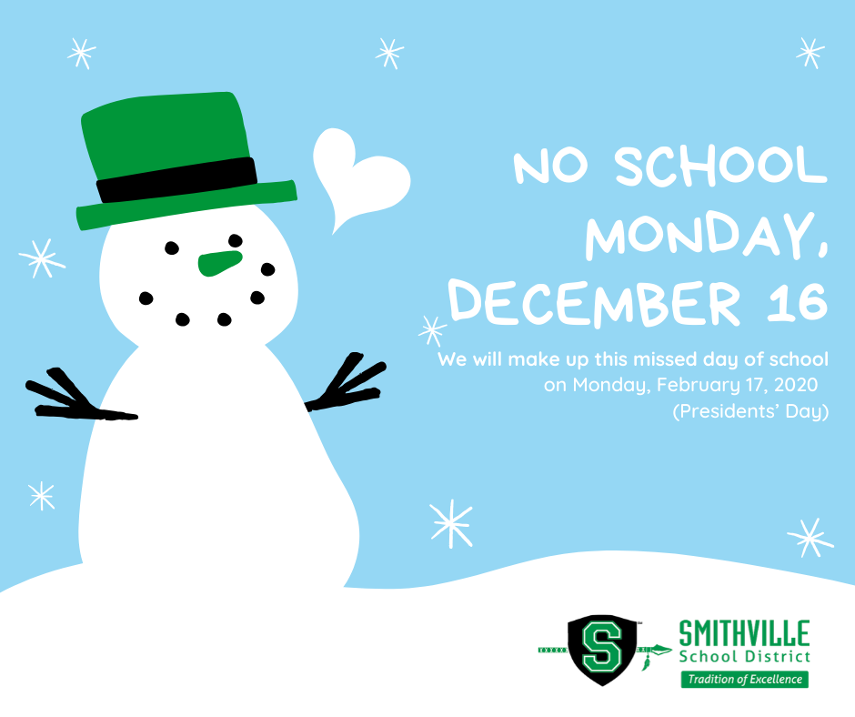 no school monday december 16th
