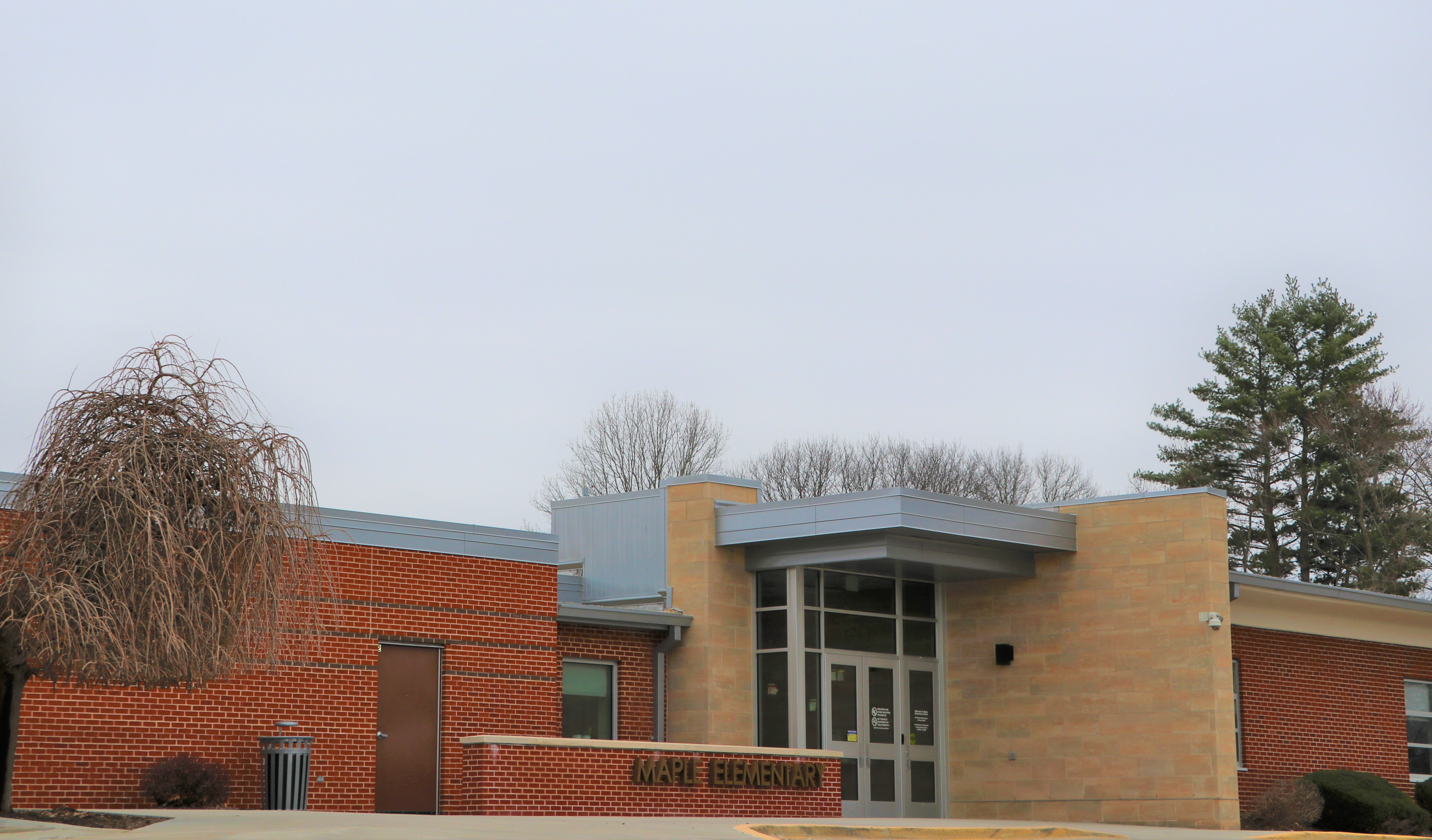 Front of Maple Elementary School building