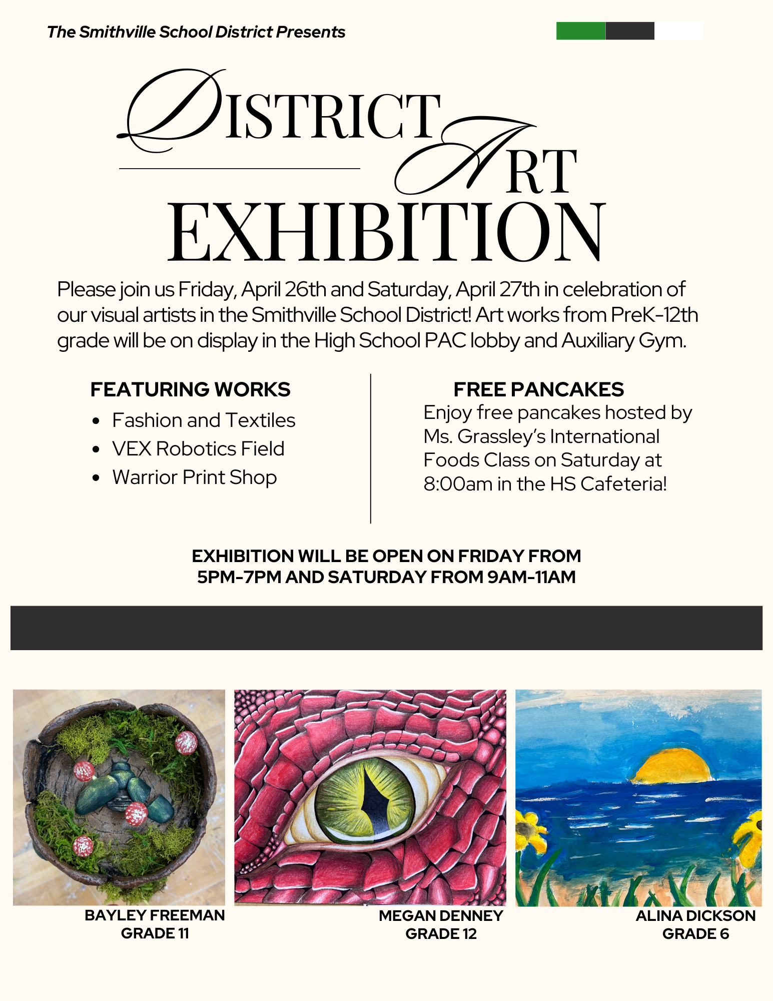 District Art Exhibition April 26 & 27