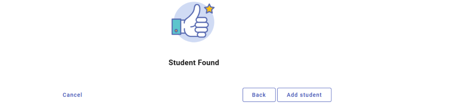 Once your student is found, click Add Student