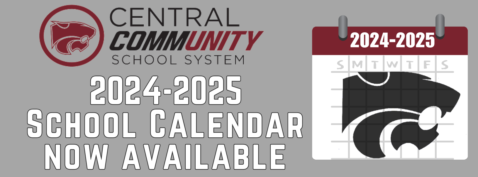 2024-2025 School Calendar now available