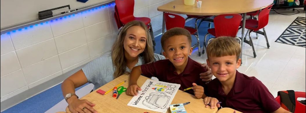 Teacher and students