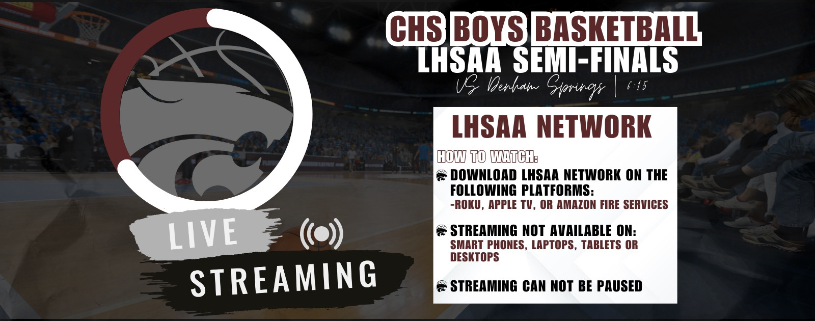 Basketball Semifinals Streaming Info '25