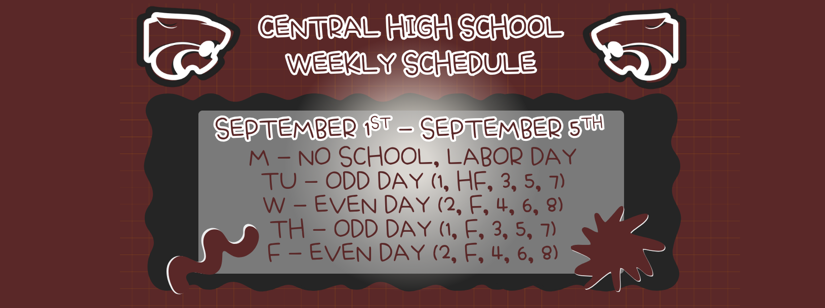 Weekly Schedule . . . 9/2