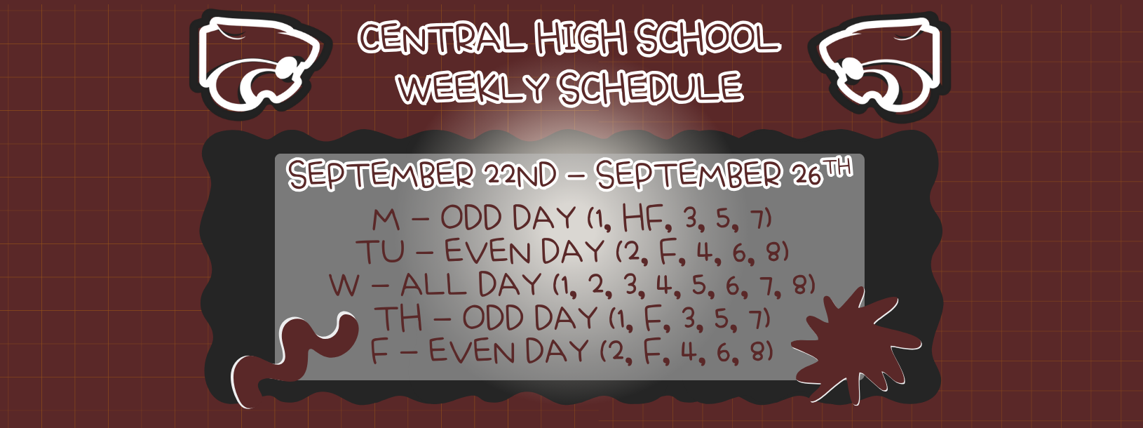 Weekly Schedule . . . 9/22