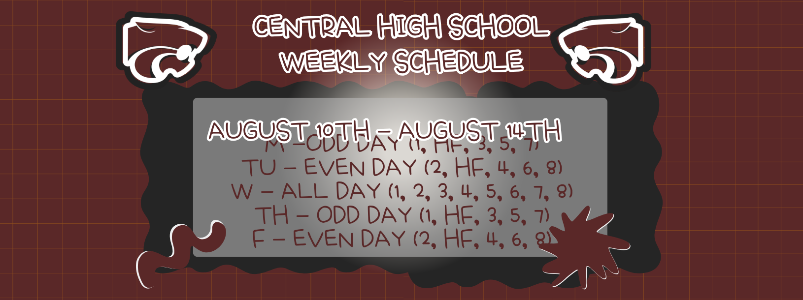 weekly schedule...8/10