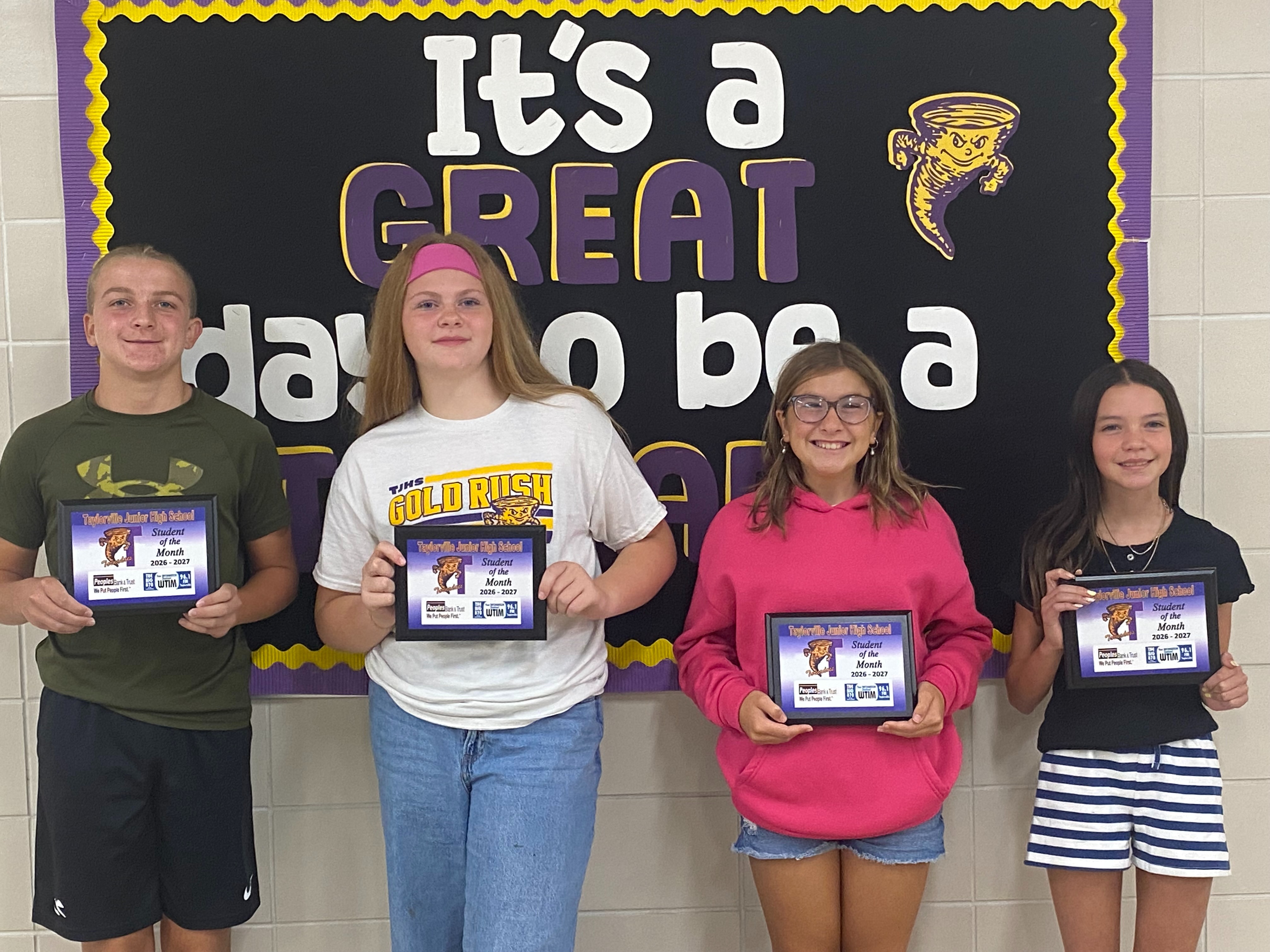 September 26 TJHS Students of the Month