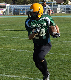 A football player on the field