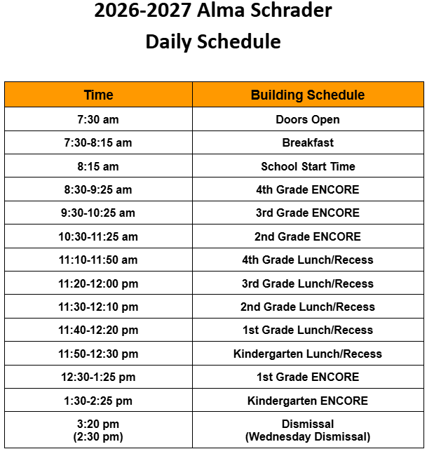 25-26 Master Schedule