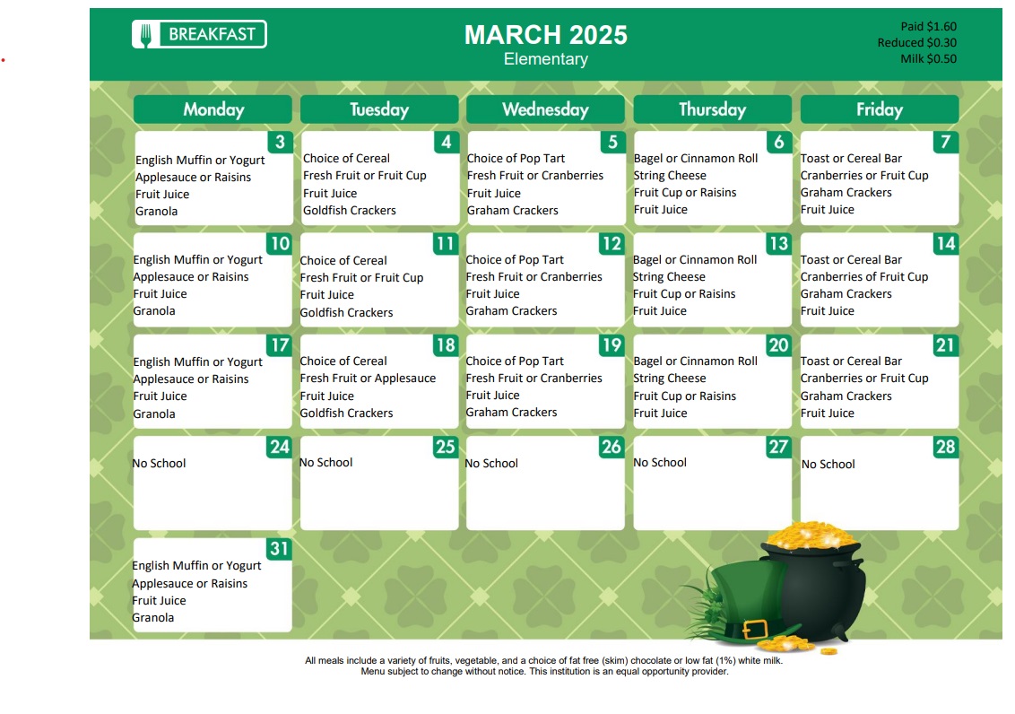 March Elem Breakfast