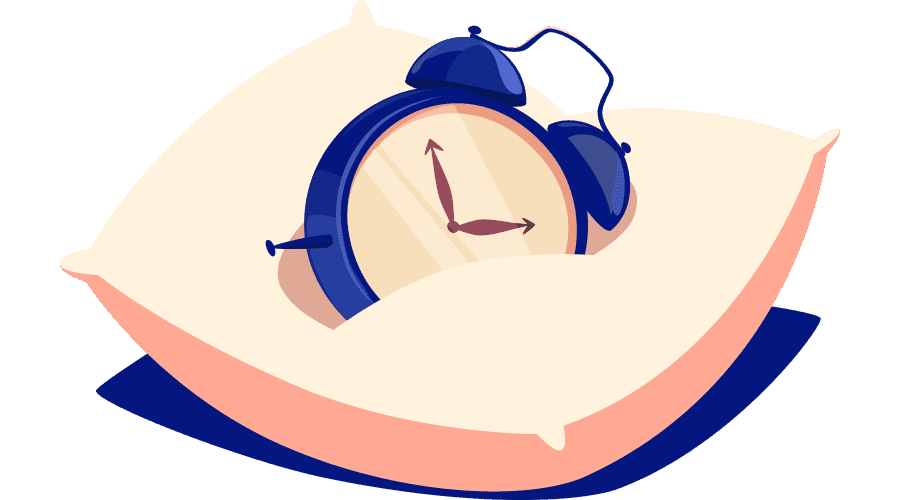 picture of pillow and a clock