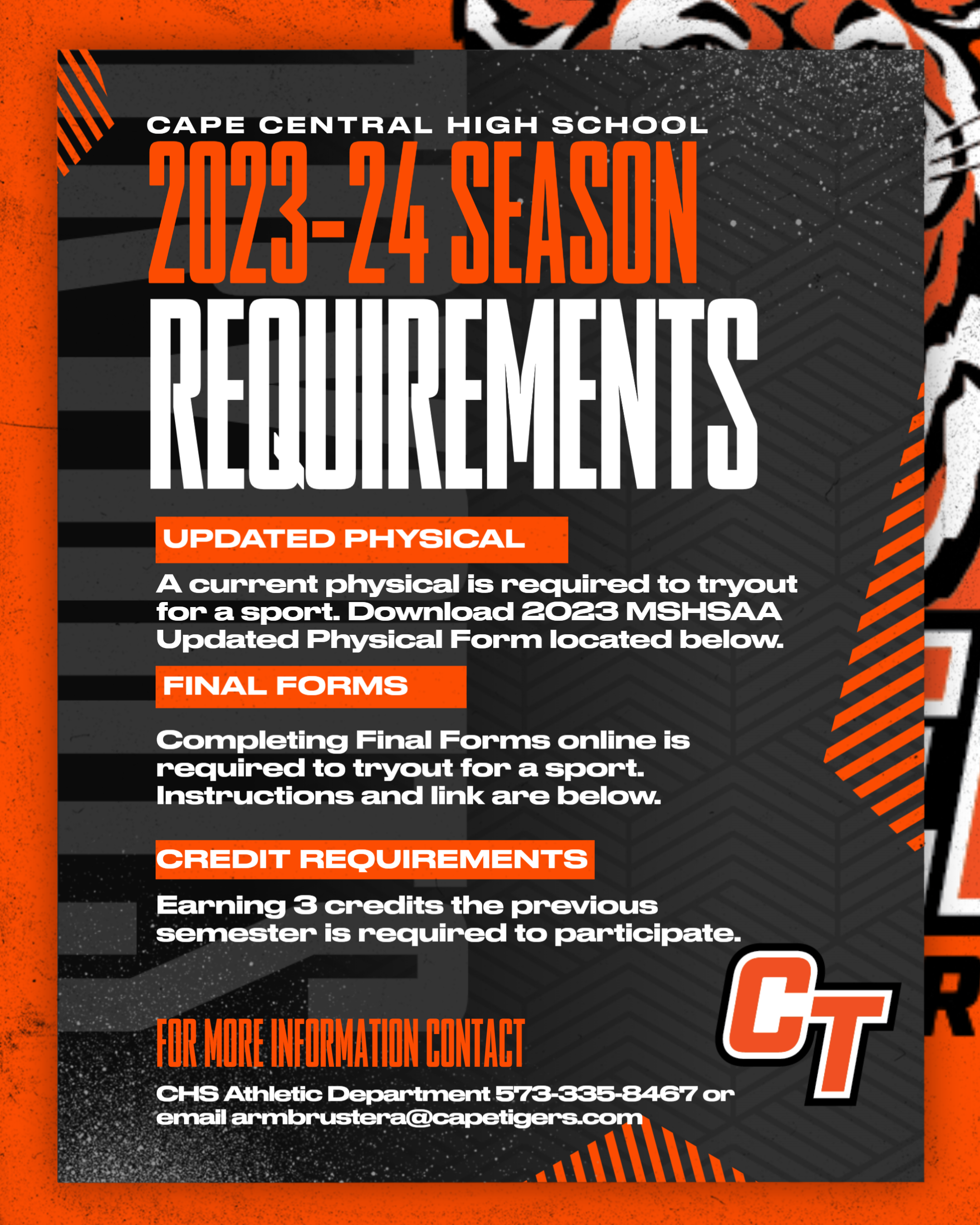 Tryout requirements