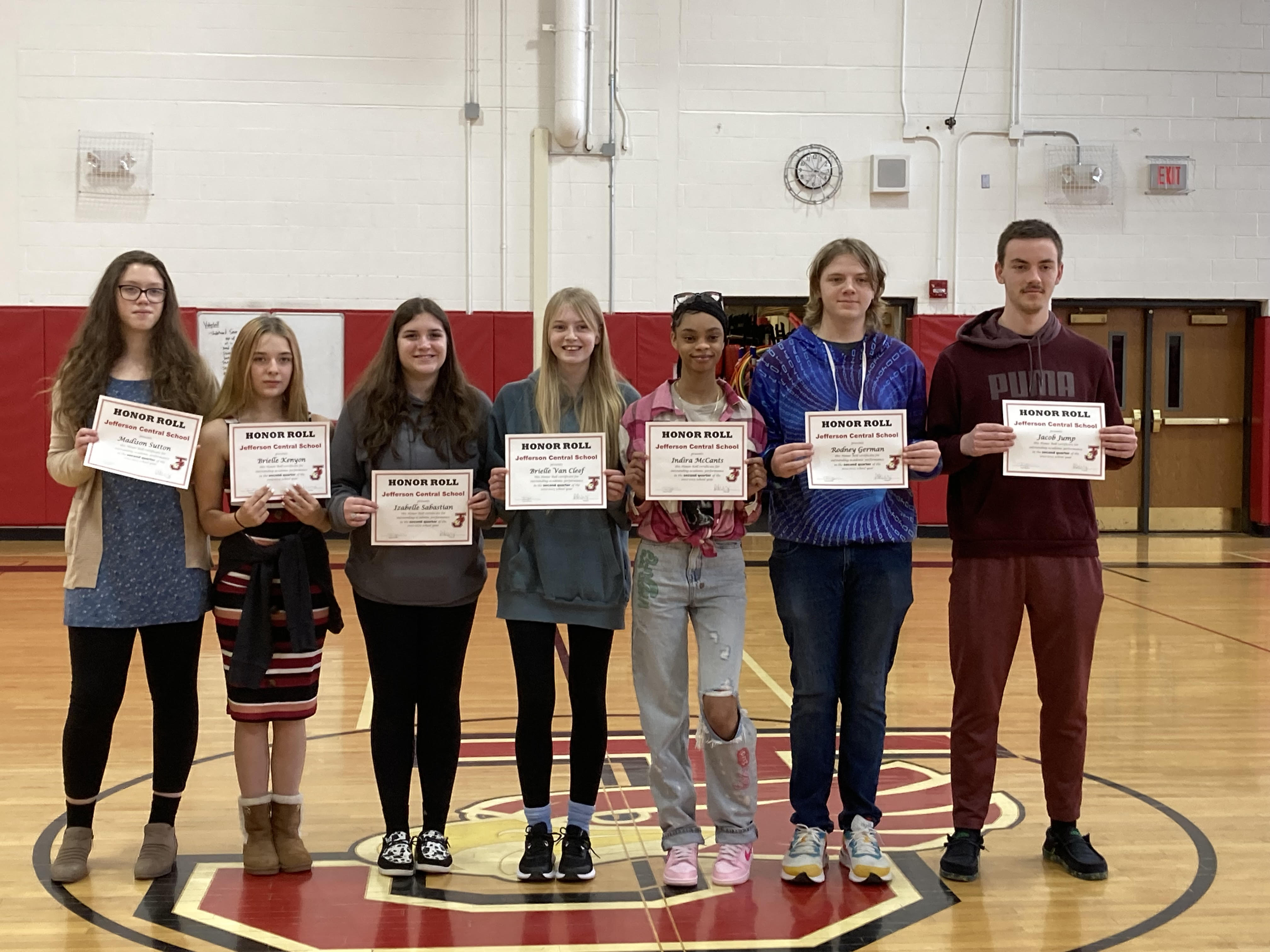 Second Quarter Honor Roll | Jefferson Central School