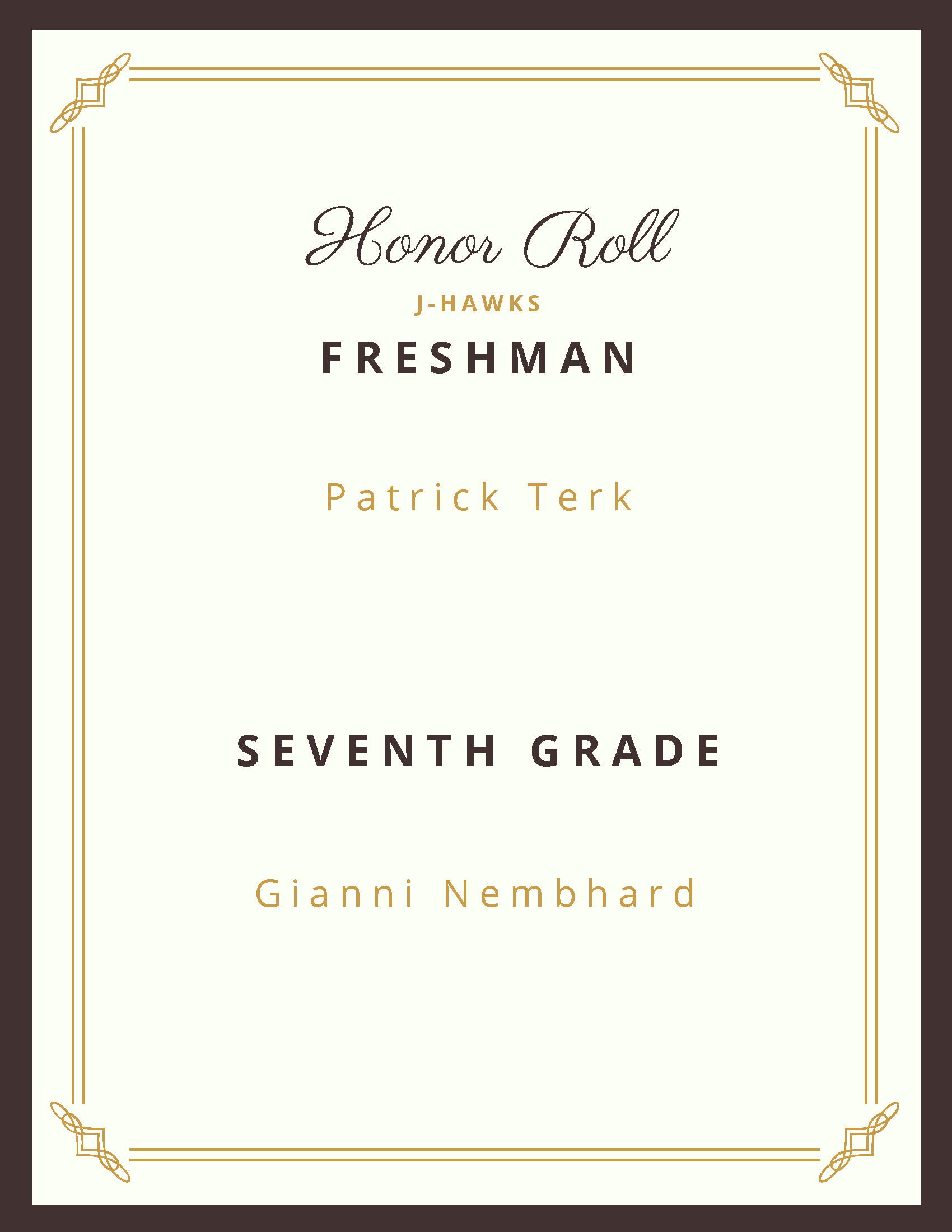 Honor Roll