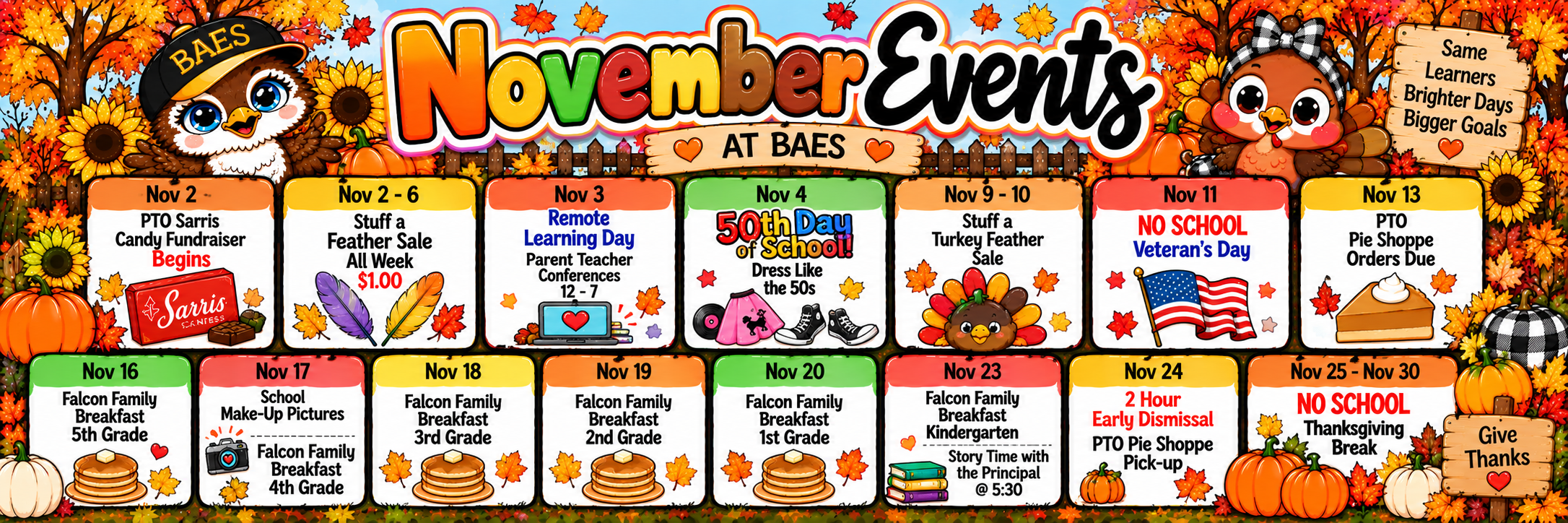 November Calendar of Events