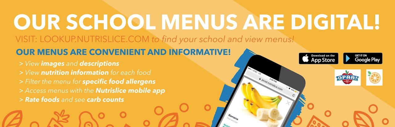 our schooll menus are digital