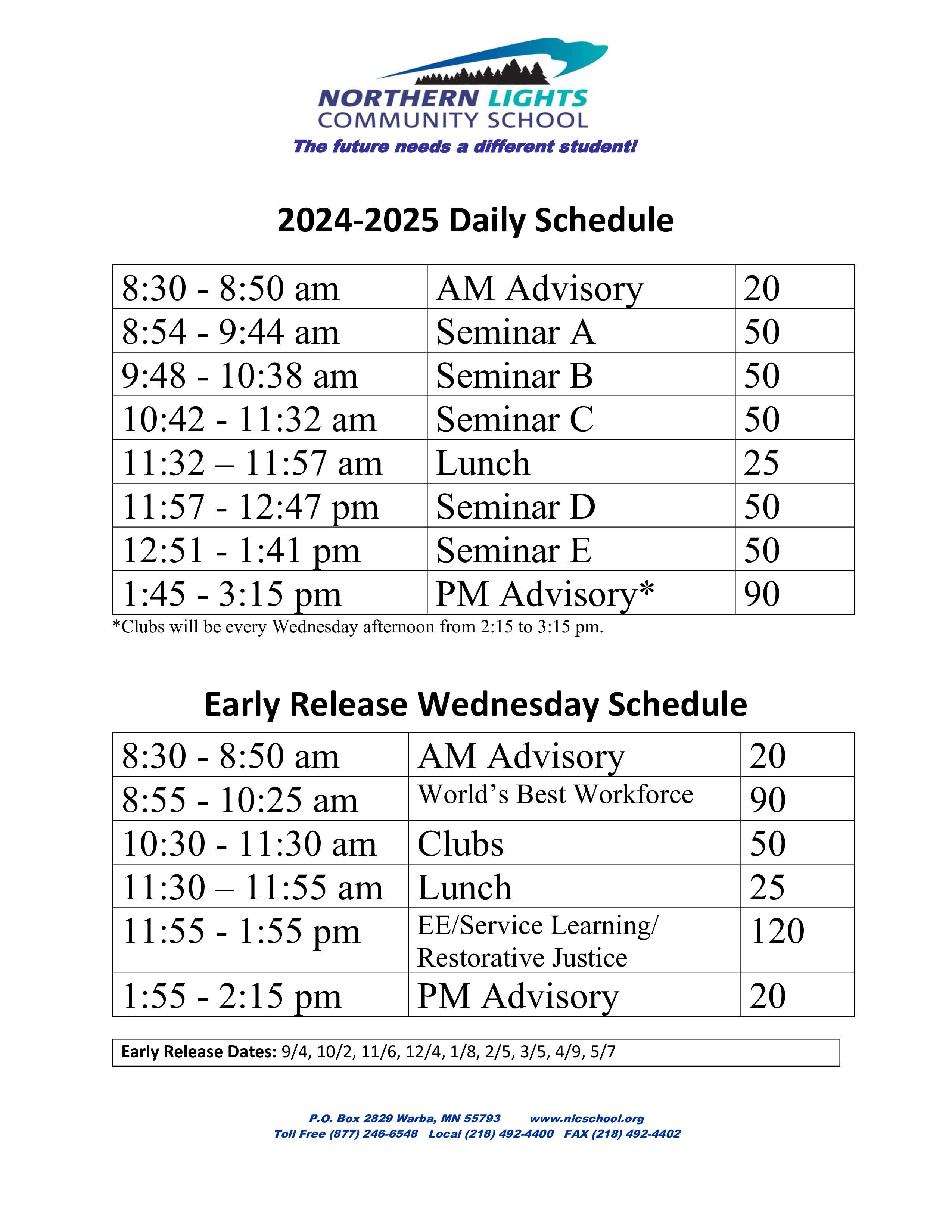 24-25 daily schedule