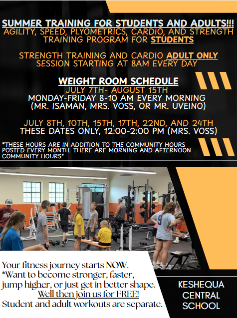 summer training schedule