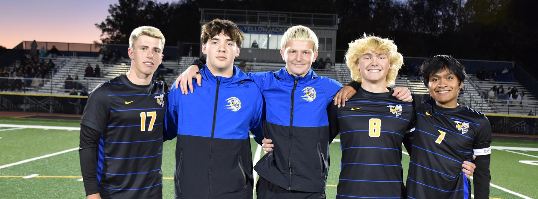 Boys' varsity soccer senior players.