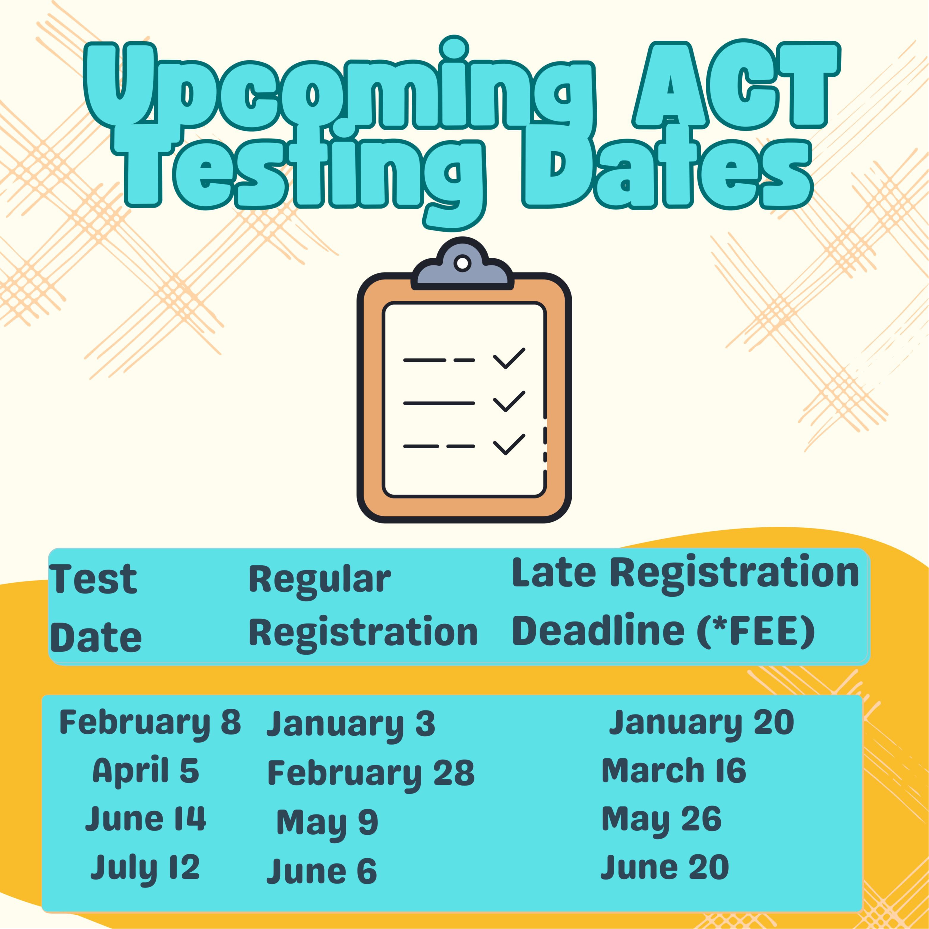 Upcoming ACT Dates