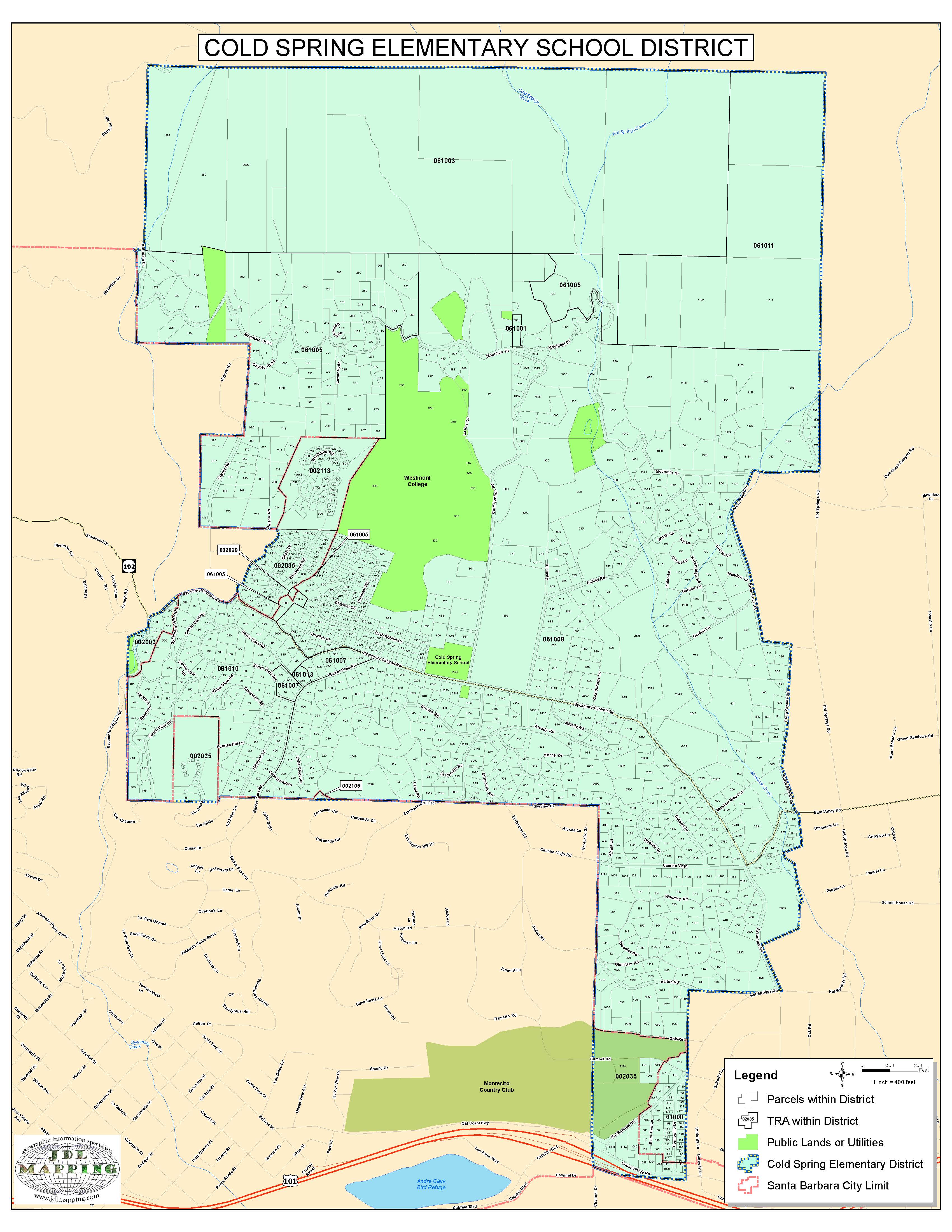 Map of the District Boundaries