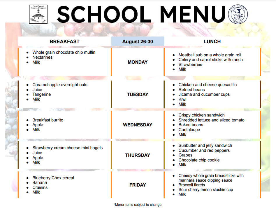 School Menu