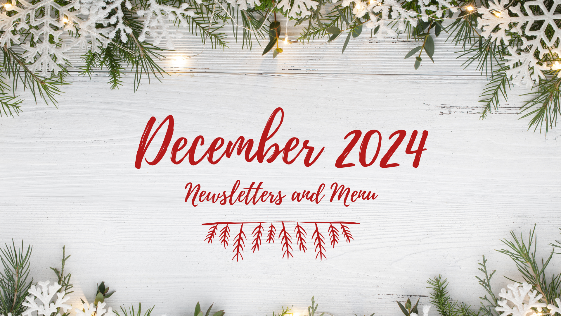 December newsletters and menu