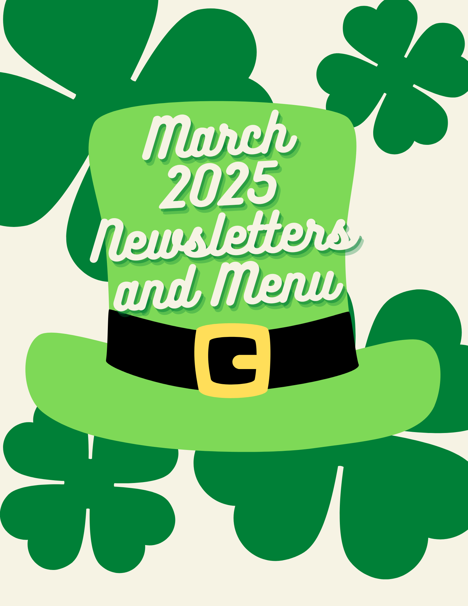 March newsletters and menu