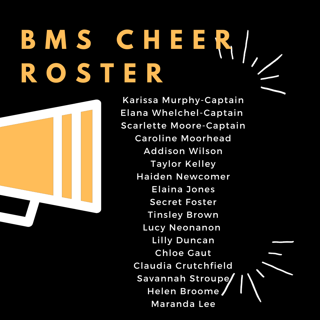 23-24 BMS cheer roster