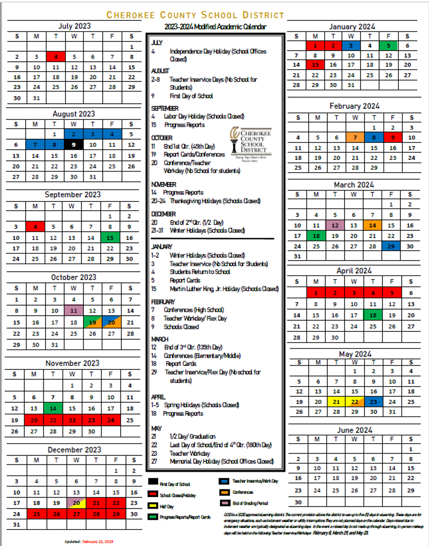 23 24 CCSD Calendar Ewing Middle
