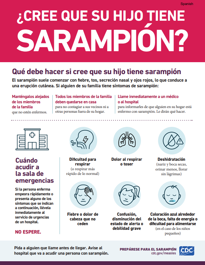 measles fact sheet spanish