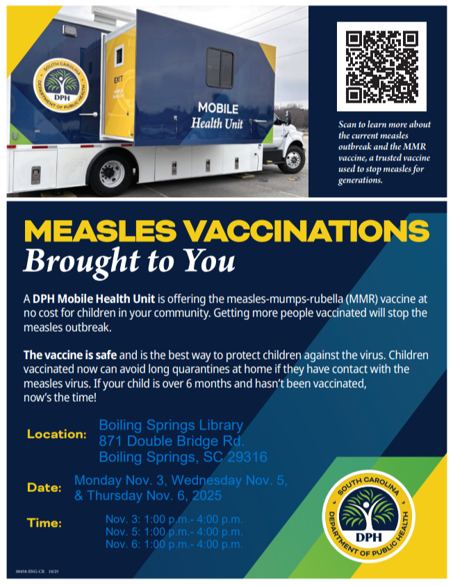 measles mobile vaccination boiling springs