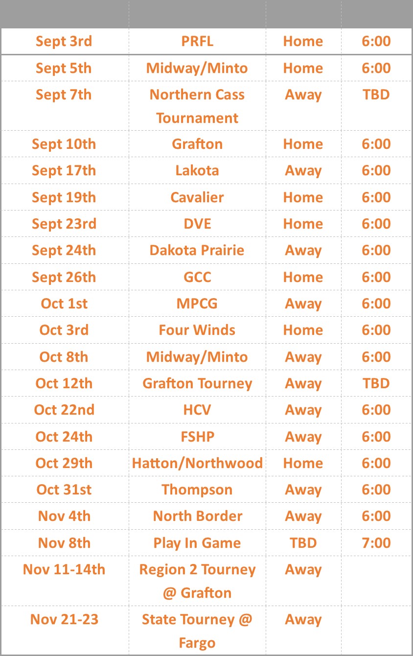 SCHEDULE Larimore Public School District