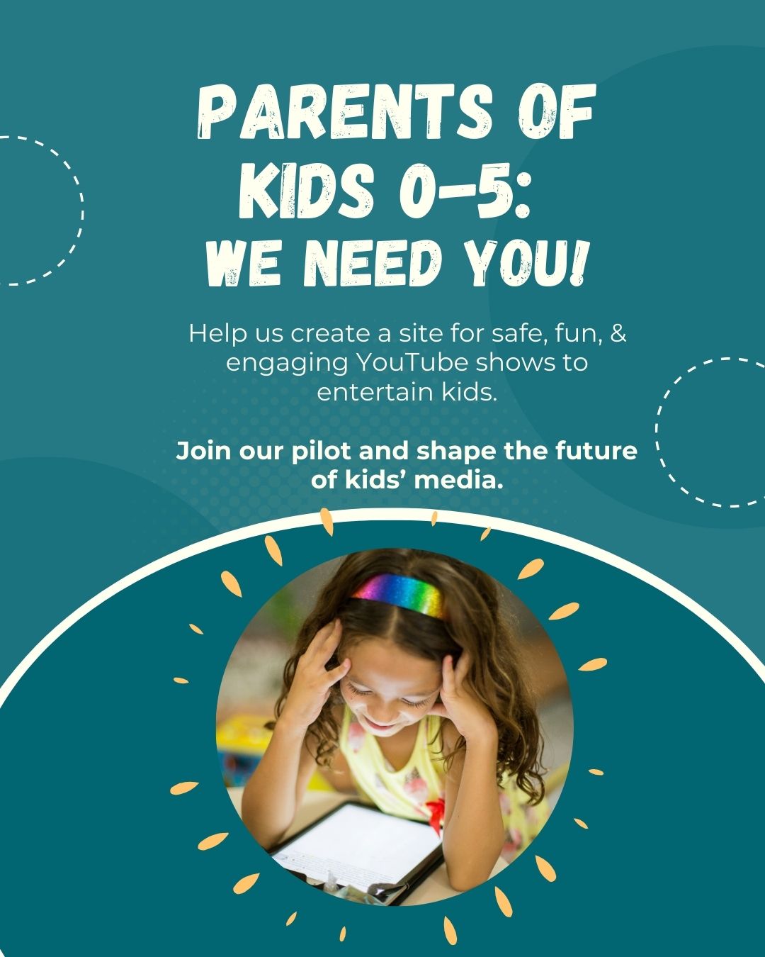 Dear parents, a female founder I recently connected with is developing a website to help parents find safe, educational, and fun YouTube shows for kids ages 0–5. Right now, they’re looking for parents who’d be interested in joining a pilot program to help shape the site and give feedback as they develop it.  If this sounds like something you—or someone you know—might be interested in, it would be great if you would fill out this quick survey and share it with your network!