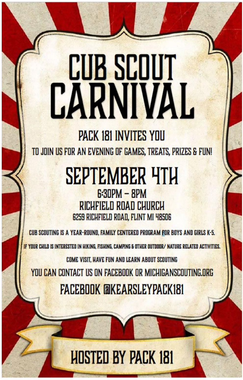 Cub Scout Carnival Invitation