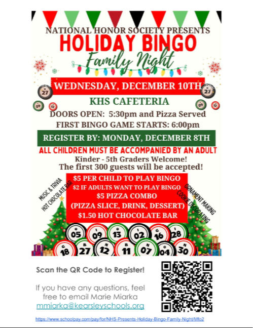 Holiday Bingo Family Night