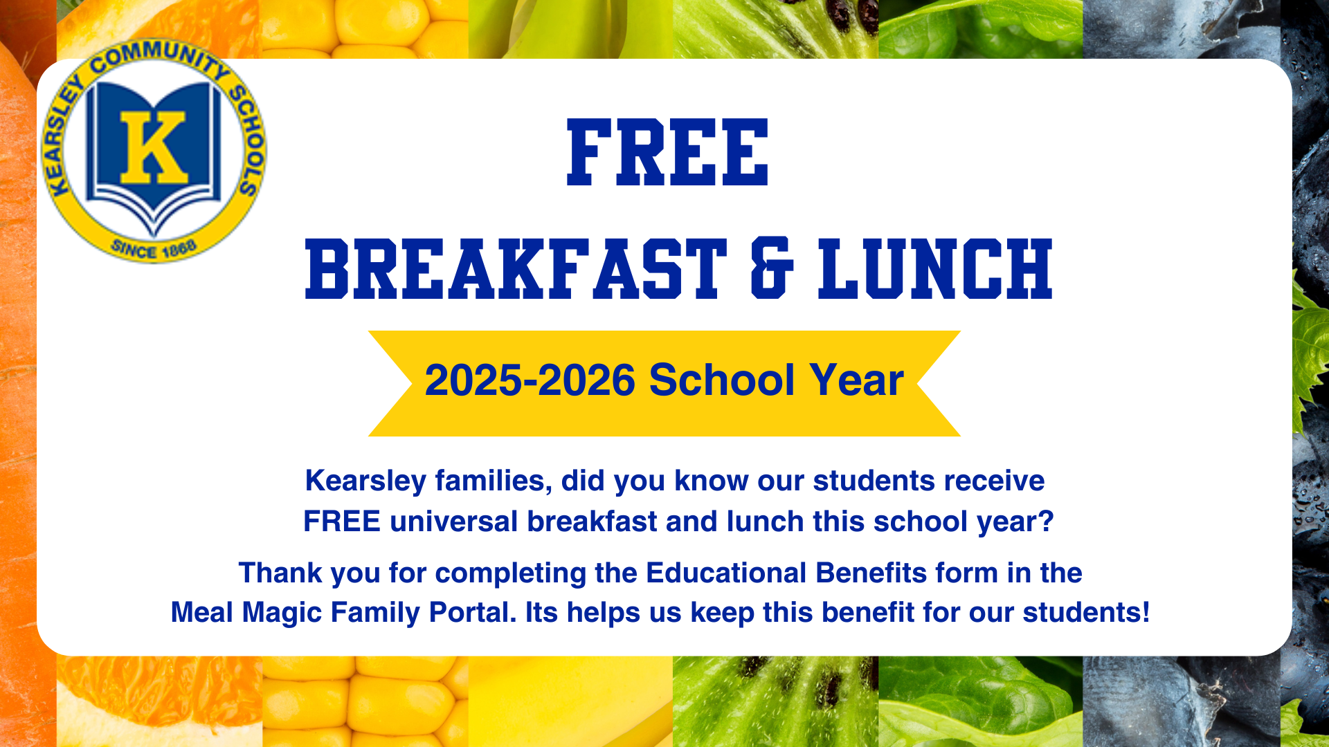 Free breakfast and lunch